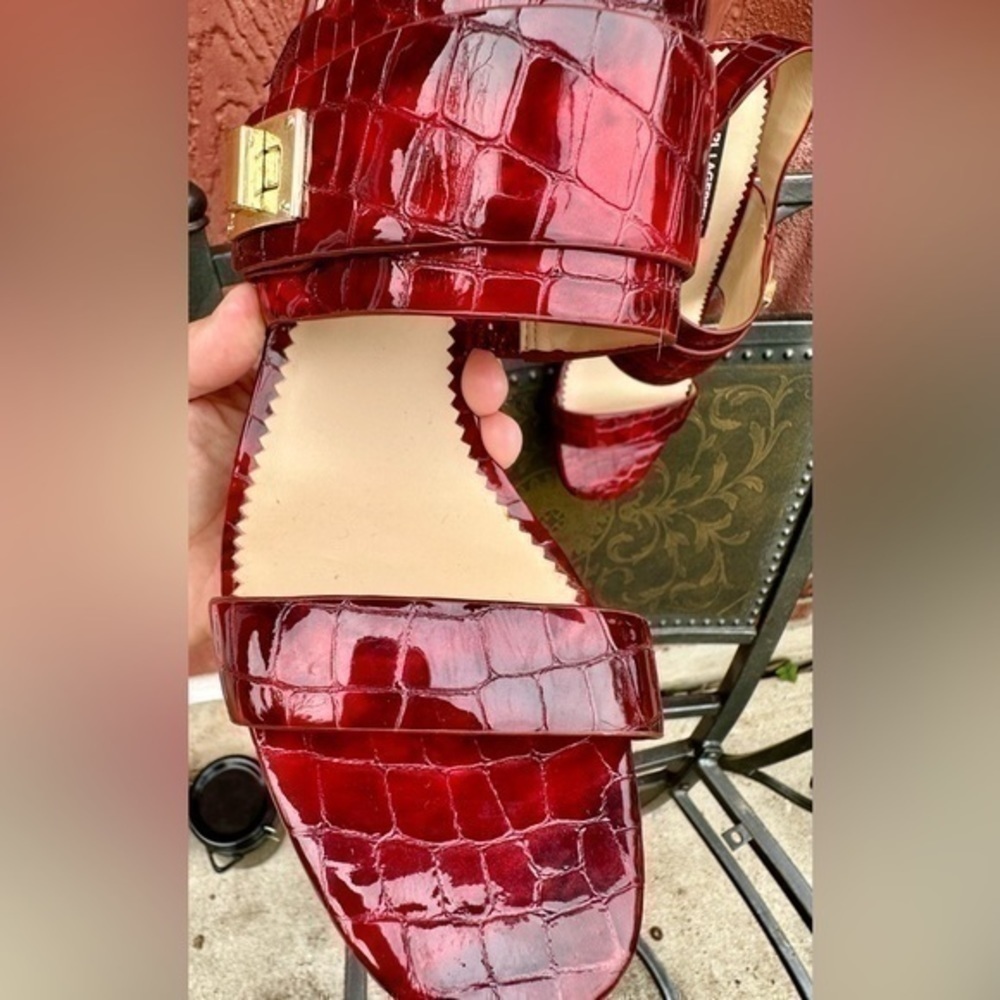 Karl Lagerfeld Jaylynn Patent Leather Sling back - Picture 6 of 15